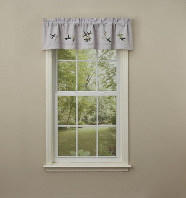 Hummingbird Embroiderd Lined Valance Park Designs - The Fox Decor